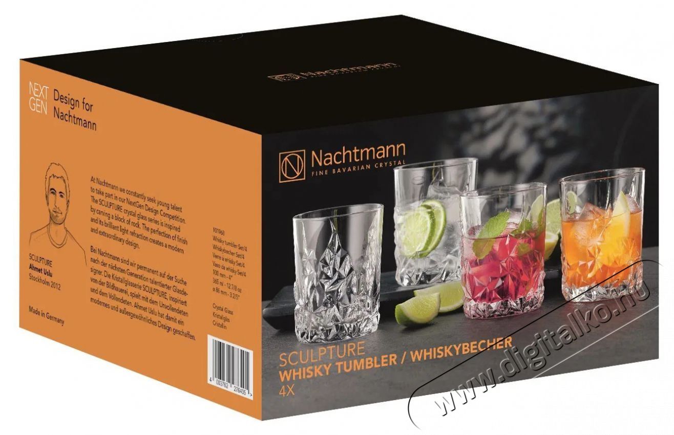 Nachtmann  Whiskys poh&aacute;r 4 db 365ml Sculpture Konyhai term&eacute;kek - Konyhai eszk&ouml;z - K&eacute;szlet / szett - 525378