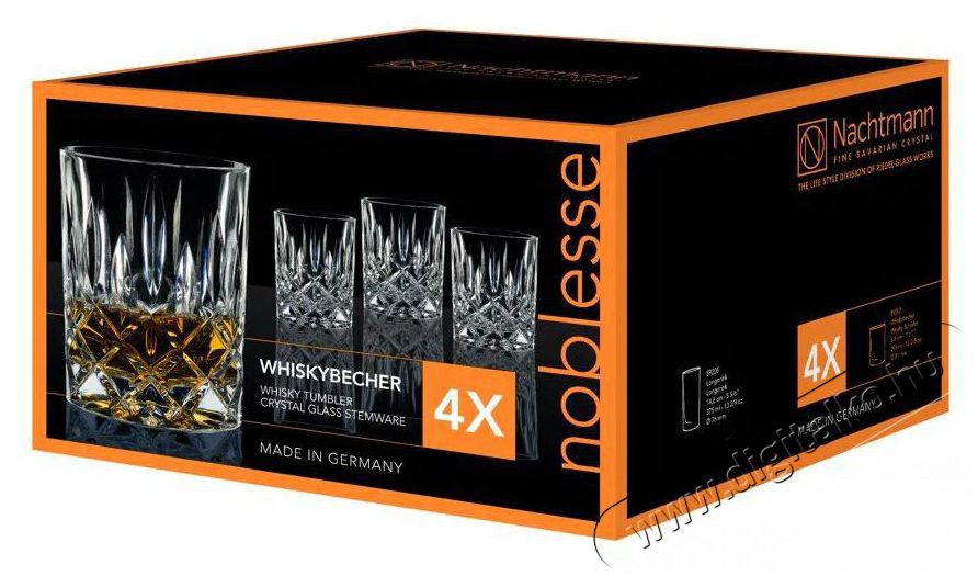 Nachtmann  whiskys poh&aacute;r k&eacute;szlet 295 ml 4 db NOBLESSE Konyhai term&eacute;kek - Konyhai eszk&ouml;z - K&eacute;szlet / szett - 525379