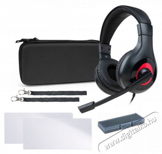 NACON Essential Pack Nintendo Switch fekete headset csomag Audio-Video / Hifi / Multimédia - Fül és Fejhallgatók - Fejhallgató mikrofonnal / headset - 415818