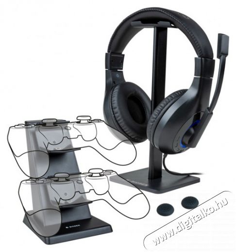NACON Essential Pack PS4 headset csomag Audio-Video / Hifi / Multimédia - Fül és Fejhallgatók - Fejhallgató mikrofonnal / headset - 415833