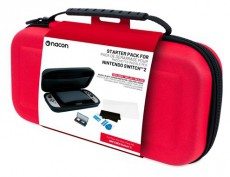 NACON 2809496 Nintendo Switch 2 piros utazótok + fólia Iroda és számítástechnika - Játék konzol - Kiegészítő - 506882