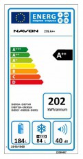 Navon 278 A++ alulfagyasztós hűtőszekrény Konyhai termékek - Hűtő, fagyasztó (szabadonálló) - Alulfagyasztós kombinált hűtő - 347188