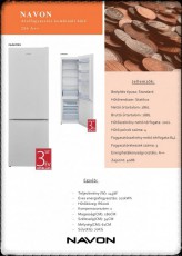 Navon 286 A++ hűtőszekrény Konyhai termékek - Hűtő, fagyasztó (szabadonálló) - Alulfagyasztós kombinált hűtő - 353506