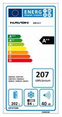 Navon 286 A++ hűtőszekrény Konyhai termékek - Hűtő, fagyasztó (szabadonálló) - Alulfagyasztós kombinált hűtő - 353506