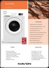 Navon N 6100 AA elöltöltős mosógép Háztartás / Otthon / Kültér - Mosógép / szárítógép - Elöltöltős normál (60cm-ig) mosógép - 347199