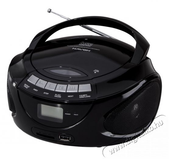 Navon NPB300 CD Boombox - fekete Audio-Video / Hifi / Multimédia - Hordozható CD / DVD / Multimédia készülék - Hordozható CD / Multimédia rádiómagnó / Boombox - 312426