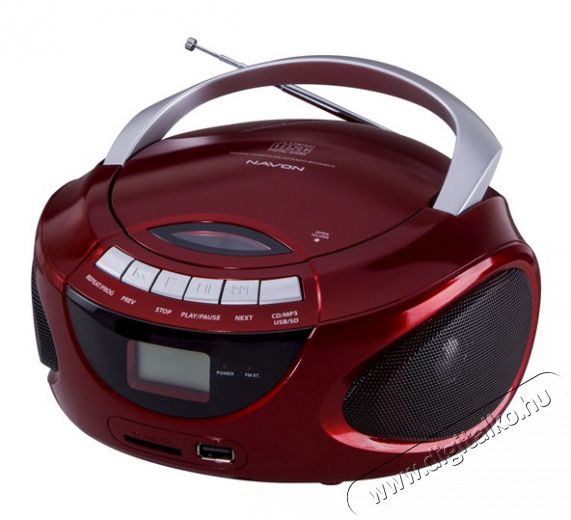 Navon NPB300 CD Boombox - piros Audio-Video / Hifi / Multimédia - Hordozható CD / DVD / Multimédia készülék - Hordozható CD / Multimédia rádiómagnó / Boombox - 312427
