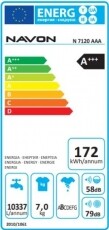 Navon WMN 712 AAA elöltöltős mosógép Háztartás / Otthon / Kültér - Mosógép / szárítógép - Elöltöltős normál (60cm-ig) mosógép - 364423