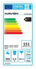 Navon S 6120 AAA elöltöltős mosógép Háztartás / Otthon / Kültér - Mosógép / szárítógép - Elöltöltős keskeny (45cm-ig) mosógép - 347205