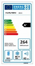 Navon 286 A+ alulfagyasztós hűtőszekrény Konyhai termékek - Hűtő, fagyasztó (szabadonálló) - Alulfagyasztós kombinált hűtő - 347192