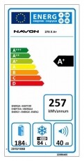 Navon 278 X A+ alulfagyasztós hűtőszekrény Konyhai termékek - Hűtő, fagyasztó (szabadonálló) - Alulfagyasztós kombinált hűtő - 347189