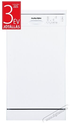 Navon DSL 45 mosogatógép Konyhai termékek - Mosogatógép - Keskeny (45cm-ig) szabadonálló mosogatógép - 362687