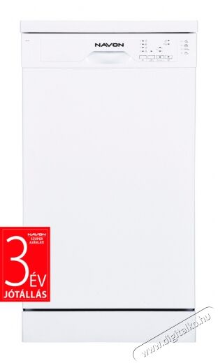 Navon DW 45 mosogatógép Konyhai termékek - Mosogatógép - Keskeny (45cm-ig) szabadonálló mosogatógép - 347840