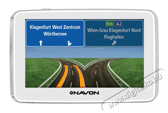 Navon N490 Plus 4,3 iGO Primo 2.1 GPS navigáció Európa térképpel - fehér Autóhifi / Autó felszerelés - GPS navigáció - GPS navigáció - 312411