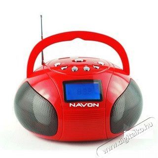 Navon NPB100 Boombox - piros Audio-Video / Hifi / Multimédia - Hordozható CD / DVD / Multimédia készülék - Hordozható CD / Multimédia rádiómagnó / Boombox - 312420