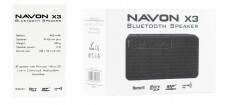 Navon X3 Bluetooth hangszóró - fekete Audio-Video / Hifi / Multimédia - Hordozható, vezeték nélküli / bluetooth hangsugárzó - Hordozható, vezeték nélküli / bluetooth hangsugárzó - 335407