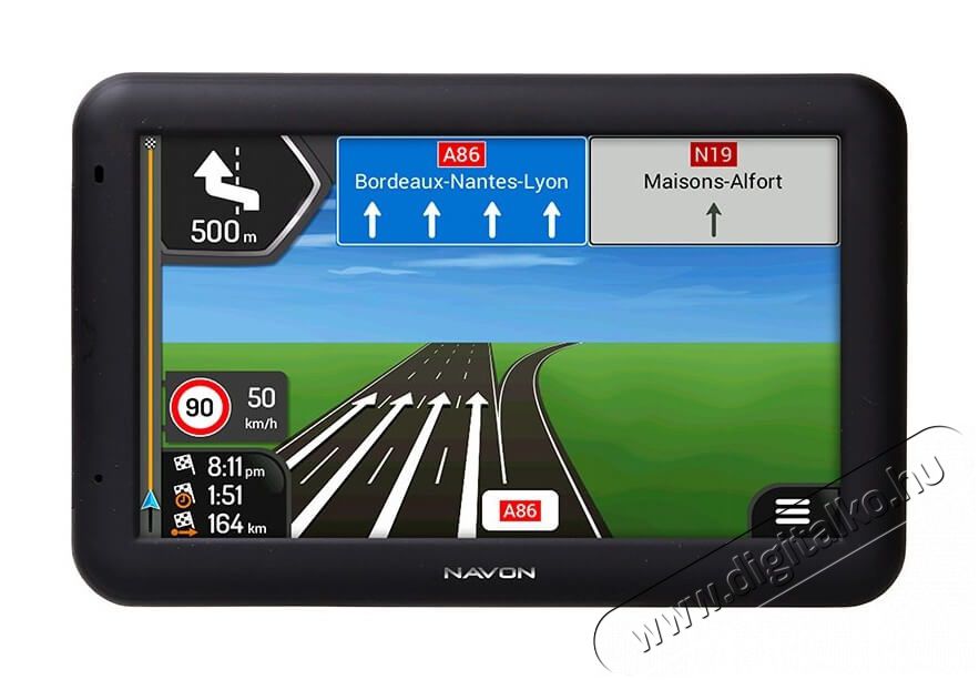 Navon A500 Android 5 iGO Primo NextGen Truck (NAVA500TRLT) Európa (47 ország) térképpel GPS navigáció Autóhifi / Autó felszerelés - GPS navigáció - GPS navigáció - 343189