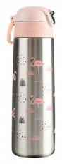 NEBULO Wabo acél fedeles 420ml ezüst flamingós termosz Konyhai termékek - Egyéb / Konyhai kiegészítő - 384385