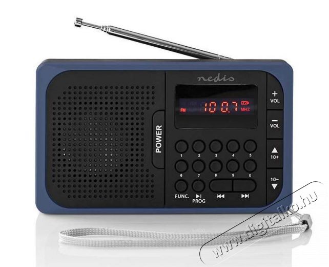 Nedis RDFM2100BU FM rádió Audio-Video / Hifi / Multimédia - Rádió / órás rádió - Hordozható, zseb-, táska rádió - 345791