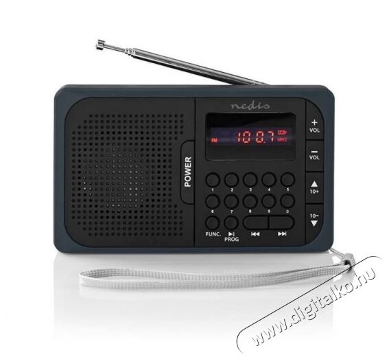 Nedis RDFM2100GY FM RÁDIÓ Audio-Video / Hifi / Multimédia - Rádió / órás rádió - Hordozható, zseb-, táska rádió - 345792