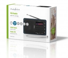 Nedis RDFM2100GY FM RÁDIÓ Audio-Video / Hifi / Multimédia - Rádió / órás rádió - Hordozható, zseb-, táska rádió - 345792