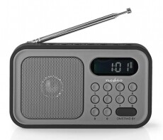 Nedis RDFM2200BK FM RÁDIÓ Audio-Video / Hifi / Multimédia - Rádió / órás rádió - Hordozható, zseb-, táska rádió - 345794