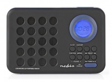Nedis RDFM1310BU FM rádió, óra és ébresztő - kék Audio-Video / Hifi / Multimédia - Rádió / órás rádió - Ébresztőórás rádió - 345788