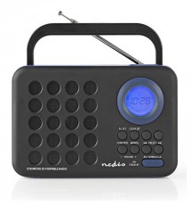 Nedis RDFM1310BU FM rádió, óra és ébresztő - kék Audio-Video / Hifi / Multimédia - Rádió / órás rádió - Ébresztőórás rádió - 345788