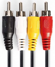 Nedis CAGP20400BK10 DIN-es audiókábel - 1 méter Tv kiegészítők - Kábel / csatlakozó - Csatlakozó / elosztó / átalakító - 366415