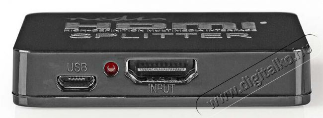 Nedis VSPL34002BK HDMI elosztó Tv kiegészítők - Kábel / csatlakozó - Csatlakozó / elosztó / átalakító - 366439