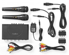 Nedis MIXK050BK karaokekeverő-készlet Fotó-Videó kiegészítők - Mikrofon - Akciós mikrofon szett - 366454