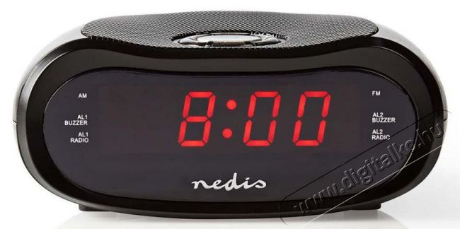 Nedis CLAR001BK Digitális rádiós ébresztőóra Audio-Video / Hifi / Multimédia - Rádió / órás rádió - Ébresztőórás rádió - 366307