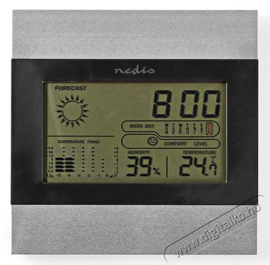 Nedis WEST102GY Időjárás állomás Háztartás / Otthon / Kültér - Lakásfelszerelés - Időjárás állomás - 366402