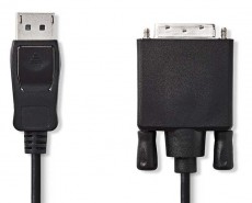 Nedis CCGP37200BK20 DisplayPort - DVI kábel Tv kiegészítők - Kábel / csatlakozó - Csatlakozó / elosztó / átalakító - 366417