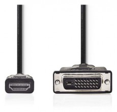 Nedis CCGP34800BK20 HDMI kábel Tv kiegészítők - Kábel / csatlakozó - DVI-Hdmi kábel - 384266