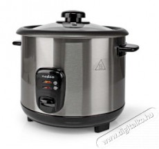 Nedis KARC115AL Rizsfőző, 1.5 Literes, 500W, Tapadásmentes bevonat, Kivehető tál, Automatikus kikapcsolás, Alumínium Konyhai termékek - Konyhai kisgép (sütés / főzés / hűtés / ételkészítés) - Rizsfőző - 401641