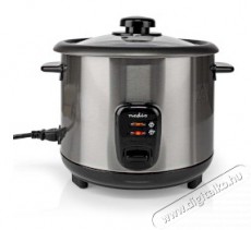 Nedis KARC115AL Rizsfőző, 1.5 Literes, 500W, Tapadásmentes bevonat, Kivehető tál, Automatikus kikapcsolás, Alumínium Konyhai termékek - Konyhai kisgép (sütés / főzés / hűtés / ételkészítés) - Rizsfőző - 401641