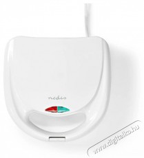 Nedis KASM100WT Szendvicssütő, 800W, Fehér Konyhai termékek - Konyhai kisgép (sütés / főzés / hűtés / ételkészítés) - Melegszendvics / gofri sütő - 401645