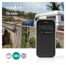 Nedis RDFM1110SI rádió - fekete/ezüst Audio-Video / Hifi / Multimédia - Rádió / órás rádió - Hordozható, zseb-, táska rádió - 428553