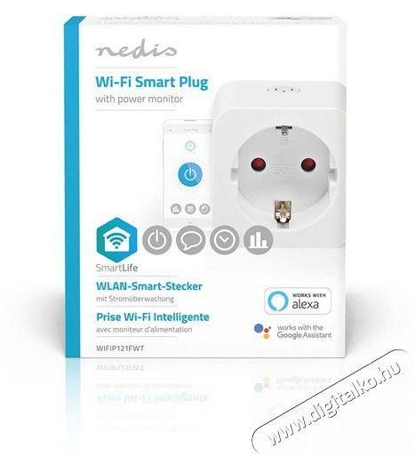 Nedis WIFIP121FWT SmartLife intelligens csatlakoz&oacute; H&aacute;ztart&aacute;s / Otthon / K&uuml;lt&eacute;r - Vil&aacute;g&iacute;t&aacute;s / elektromoss&aacute;g - H&aacute;l&oacute;zati eloszt&oacute; / hosszabb&iacute;t&oacute; / adapter - 462277