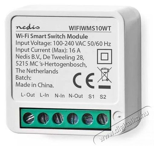 Nedis WIFIWMS10WT H&aacute;ztart&aacute;s / Otthon / K&uuml;lt&eacute;r - Okos otthon - Kieg&eacute;sz&iacute;tő - 521806