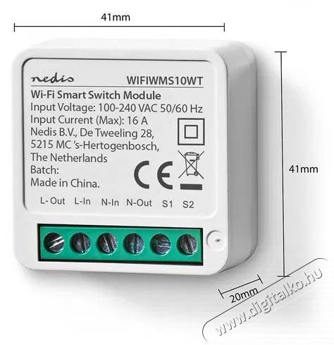 Nedis WIFIWMS10WT H&aacute;ztart&aacute;s / Otthon / K&uuml;lt&eacute;r - Okos otthon - Kieg&eacute;sz&iacute;tő - 521806