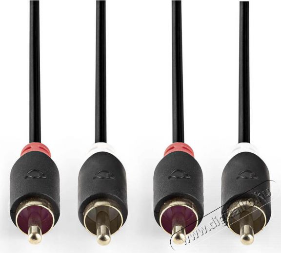 Nedis CABW24200AT20 sztereó audiokábel - 2 méter Tv kiegészítők - Kábel / csatlakozó - RCA kábel - 366215
