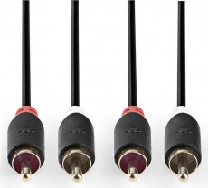 Nedis CABW24200AT50 sztereó audiokábel - 5 méter Tv kiegészítők - Kábel / csatlakozó - RCA kábel - 366217
