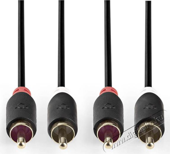 Nedis CABW24200AT50 sztereó audiokábel - 5 méter Tv kiegészítők - Kábel / csatlakozó - RCA kábel - 366217