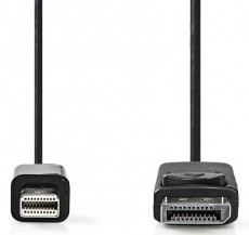 Nedis CCGP37400BK20 mini displayport - displayport kábel - 2 méter Tv kiegészítők - Kábel / csatlakozó - Mini DisplayPort kábel - 366192