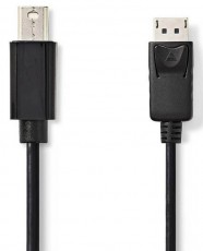 Nedis CCGP37400BK20 mini displayport - displayport kábel - 2 méter Tv kiegészítők - Kábel / csatlakozó - Mini DisplayPort kábel - 366192