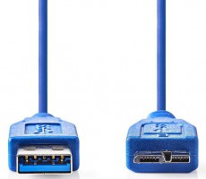 Nedis CCGP61500BU10 USB kábel - kék Iroda és számítástechnika - Számítógép tartozék - USB kábel - 366312