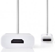Nedis CCGP64650WT02 USB-C típusú adapterkábel Tv kiegészítők - Kábel / csatlakozó - Csatlakozó / elosztó / átalakító - 366365