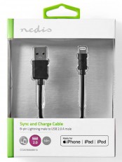Nedis CCGW39300BK10 szinkronizáló és töltőkábel Mobil / Kommunikáció / Smart - Mobiltelefon kiegészítő / tok - Kábel / átalakító - 366212